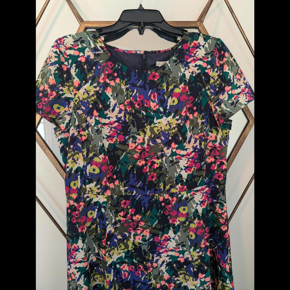 J.Crew Shirt Floral Fit and Flare Dress, size 12